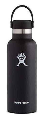 Hydro Flask 18 oz Double Wall Vacuum Insulated Stainless Steel Leak Proof Sports Water Bottle, Standard Mouth with BPA Free Flex Cap, Black [product _type] Hydro Flask - Ultra Pickleball - The Pickleball Paddle MegaStore