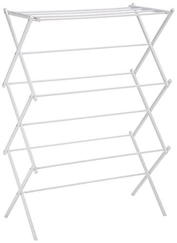 AmazonBasics Foldable Clothes Drying Laundry Rack - White