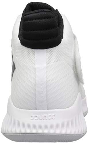 adidas Men's Explosive Bounce 2018 Basketball Shoe, White/Black/Light Solid Grey, 10.5 M US