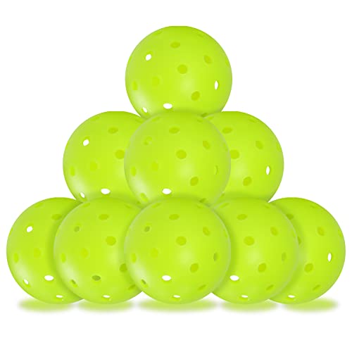 Pickleballs, 40 Holes Outdoors Pickleball Balls, 4/12/30 Pack of Pickle Balls Standard, High Elasticity & Durable Pickle Balls for All Style Pickleball Paddles (30pcs Rotational Molding Pickleballs)
