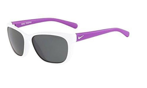 Nike Grey Lens Trophi Sunglasses, White/Laser Purple