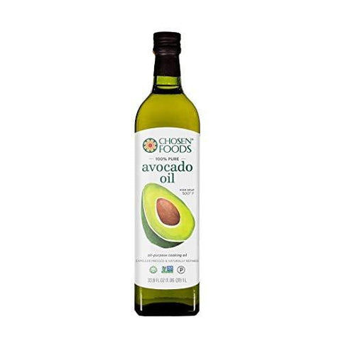 Chosen Foods 100% Pure Avocado Oil 1 L, Non-GMO, for High-Heat Cooking, Frying, Baking, Homemade Sauces, Dressings and Marinades