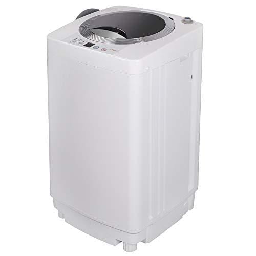 SUPER DEAL Upgraded Portable Full-Automatic Washing Machine Spacious Load Compact Washer - Built-in Drain Pump and Long Hose (Pro)