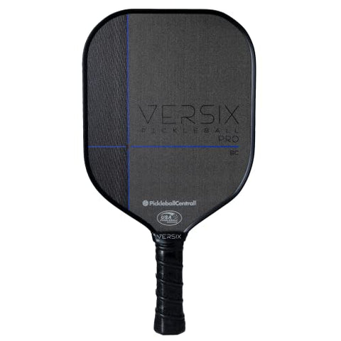VERSIX Pro 6C Carbon Control Textured Pickleball Paddle, Widebody Shape, Carbon Fiber Face, Weight 7.8 – 8.2oz.(Midweight), 15mm Thick Polypropylene Core, 4 1/8" Grip (Small Grip)