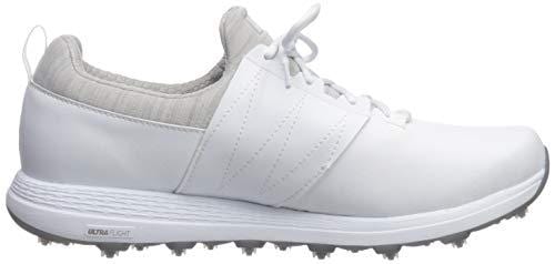 Skechers Women's Eagle Spikeless Golf Shoe, White/Gray 8 W US