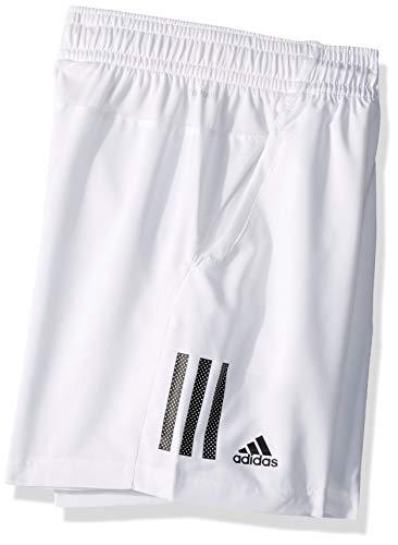 adidas Youth 3-Stripes Tennis Short, White/Black, Large