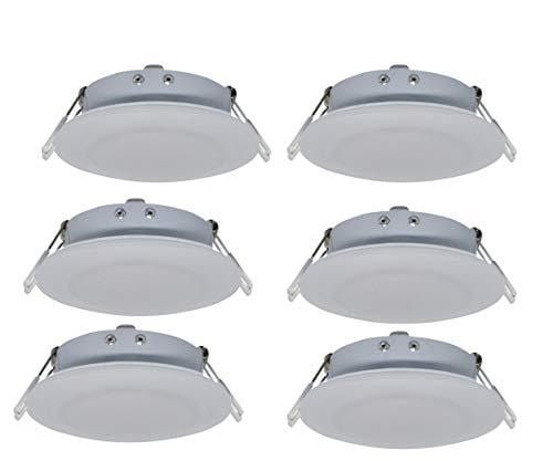 Facon 4.5Inch LED RV Puck Light Full Aluminum Recessed Mount Down Light 12V DC 4W 280Lumens