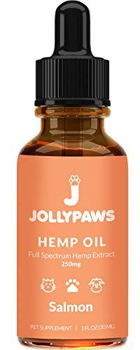 Jollypaws Hemp Oil for Cats - (500 MG) - All Natural Pain Relief, Stress & Anxiety Support, Hemp Oil - Salmon Flavor - Made in USA