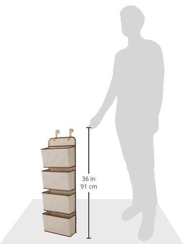 Delta Children 4 Pocket Over The Door Hanging Organizer, Beige