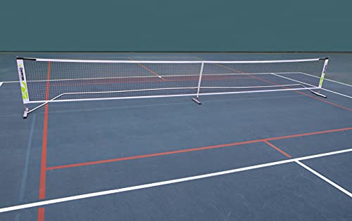 Champion Portable Pickleball Net System | Regulation Size 22 Foot Length | Snap Together Steel Frame with Net and Carry Bag | Easy Assembly