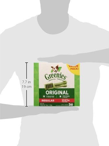 GREENIES Original Regular Size Natural Dental Dog Treats, 36 oz. Pack (36 Treats)