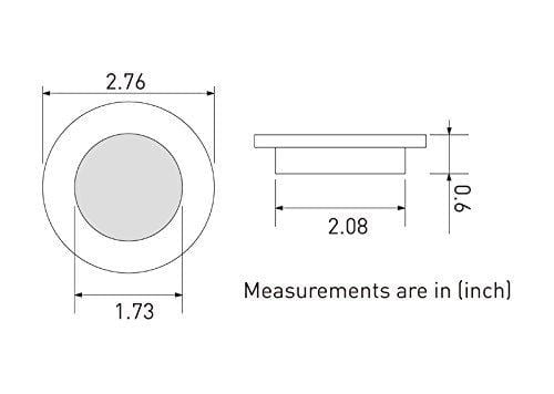 Dream Lighting RV LED Recessed Down Light 2W Warm White Black Shell Pack of 6