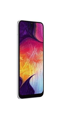 Samsung Galaxy A50 (64GB, 4GB RAM) 6.4" Display, 25MP, Triple Camera, Global 4G LTE Dual SIM GSM Factory Unlocked A505G/DS (International Model w/ 64GB MicroSD Bundle) (White)