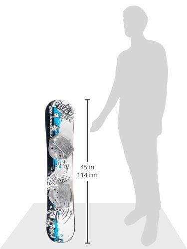 EMSCO Group - Graffiti Snowboard - Great for Beginners - For Kids Ages 5-15 - Design your Own Board Graphic - Solid Core Construction - Adjustable Step-In Bindings