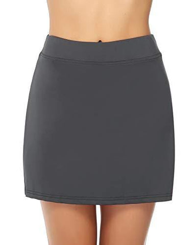 iClosam Women Skort Active Performance Lightweight Skirt for Running Tennis Golf Workout Sports (Grey, XX-Large)