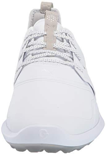 Puma Golf Men's Ignite Nxt Pro Golf Shoe White-Puma Silver-Gray Violet, 9.5 M US