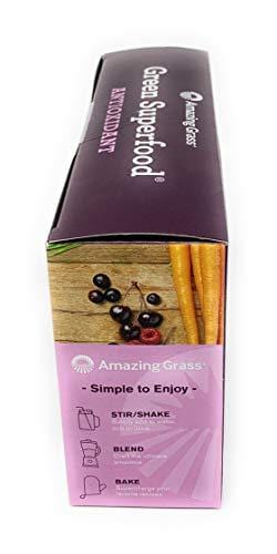 Amazing Grass Green Superfood Antioxidant Organic Powder with Wheat Grass, Elderberry, and Greens, Flavor: Sweet Berry, Box of 30 Individual Serving