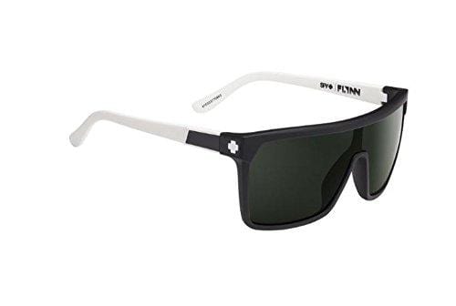 Spy Flynn Sunglasses Matte Black White with Happy Gray Green Lens Sticker