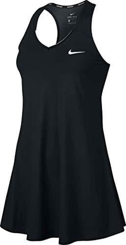 Nike Women's Court Pure Tennis Dress (M, Black/White)