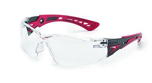 Bolle Safety RUSH+ 41080 Clear PC ASAF - Platinum Black & Red