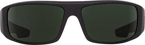 Spy Optic Logan 670939973863 Wrap Sunglasses, 60 mm (Soft Matte Black/Happy Gray/Green)