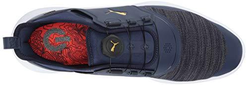 Puma Golf Men's Ignite Nxt Disc Golf Shoe Peacoat Team Gold-Puma White, 13 M US