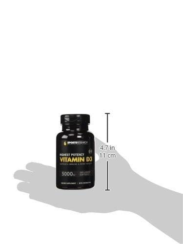 Vitamin D3 (5000iu/125mcg) Enhanced with Coconut Oil for Better Absorption ~ Non-GMO & Gluten Free (360 Mini Liquid Softgels)