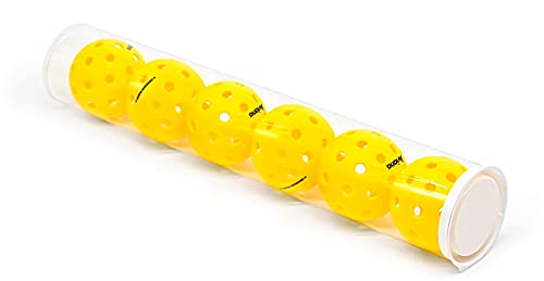Pickleball Ball Set | Professional USAPA Approved for Sanctioned Tournament Play | 40 Holes & Specifically Designed for Outdoor Courts | Yellow, 6, 12 or 48 Balls Pack (Yellow 06 Balls Pack)