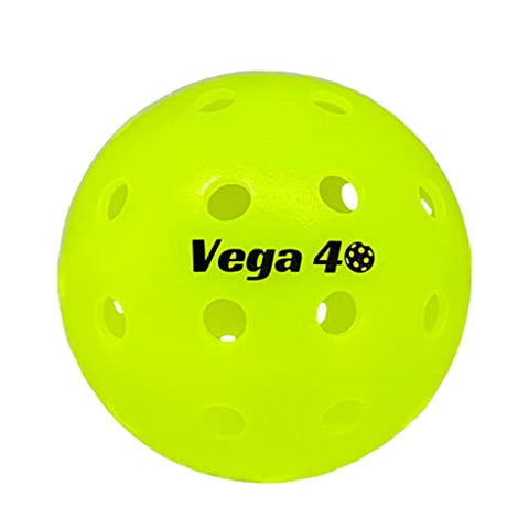 NEOSLICK Vega 40 Outdoor Pickleball Balls|USA Pickleball Approved (USAPA)|12-Pack|6-PackHigh-Visibility Neon Green| Best Pickleball Balls for Recreational and Professional Players
