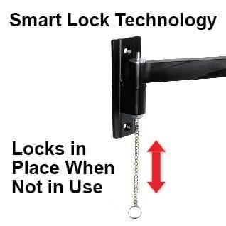 Master Mounts 2311L Locking RV TV Mount Lockable Full Motion TV Wall Mount Easy to Reach Chain Release Perfect for RVs Campers Trucks Mobile Homes, Articulates Swivels Tilts, Fits up to 42" 100x100