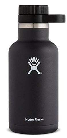 Hydro Flask 64 oz Beer Growler | Stainless Steel & Vacuum Insulated | Easy-Carry Handle | Black