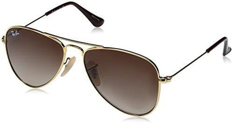 Ray-Ban Kids' Metal Unisex Sunglass Aviator, GOLD, 50 mm