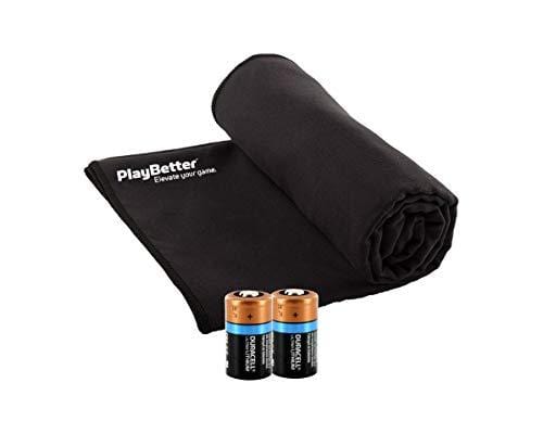 Bushnell Hybrid Golf Laser/GPS Rangefinder Bundle | Pinseeker w/Jolt, 1000 Yards, 5X Mag, Case | 201835 (+ PlayBetter Portable Charger, Microfiber Cleaning Towel & Extra CR2 Battery)