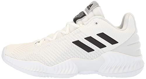 adidas Men's Pro Bounce 2018 Low Basketball Shoe, Black/Crystal White, 10.5 M US