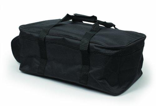 Camco Stainless Steel Portable Propane Gas Grill, Convenient Size For Tailgating, Camping, RV, Picnicking, Home and Boats, Includes Storage Bag (125 Square Inches Of Cooking Surface)