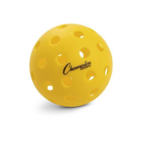 Champion Sports Outdoor Pickleball Balls: Official Size Outdoor Pickleballs - Yellow Pickleball Ball Set for Outdoor Courts - 6 Pack [product _type] Champion Sports - Ultra Pickleball - The Pickleball Paddle MegaStore