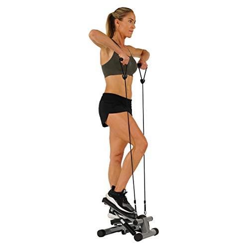 Sunny Health & Fitness Mini Stepper with Resistance Bands