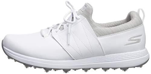 Skechers Women's Eagle Spikeless Golf Shoe, White/Gray 8 W US