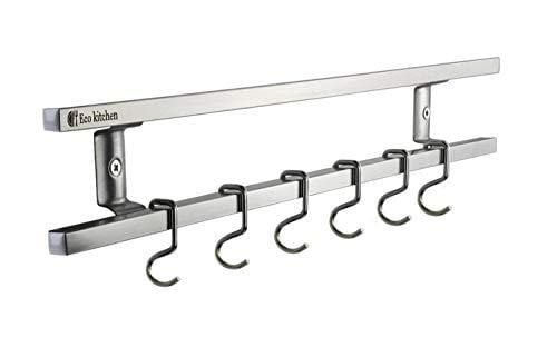 Magnetic Knife Strip 18 Inch - Best Kitchen Magnetic Knife Holder - Wall Knife Magnet - Magnetic Knife Rack Bar With 6 Hooks in Gift Box - 5 Years Guarantee