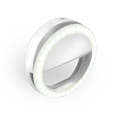 Selfie Ring Light, Rechargeable Light Ring for Camera, Clip on Selfie LED Camera Light with 3 brightness levels for iPhone iPad Sumsung Galaxy Photography Phones, Great for Applying Make Up
