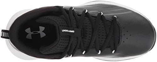 Under Armour Boys' Grade School Launch Basketball Shoe, Black (002)/White, 5.5