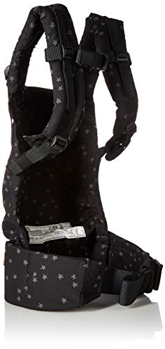 Baby Tula Discover Free-to-Grow Baby Carrier, Adjustable Newborn to Toddler Carrier, Ergonomic and Multiple Positions for 7 - 45 pounds, Black with Gray Stars