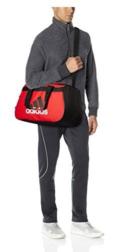 adidas Diablo Small Duffel Bag, Scarlet/Black/White, 11 x 18.5 x 10-Inch