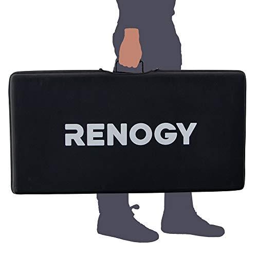 Renogy 200 Watt Off Grid Portable Foldable Solar Panel Suitcase Built-in Kickstand with Waterproof 20A Charger Controller, 200W-Waterproof, black