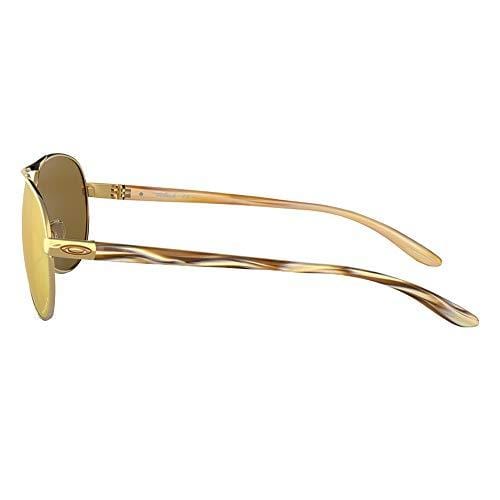 Oakley Women's Feedback Aviator Sunglasses, Polished Gold, 59.0 mm
