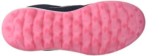 Skechers Women's Max Golf Shoe, Navy/Pink Textile, 9 M US
