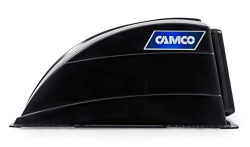 Camco Standard Roof Vent Cover, Opens for Easy Cleaning, Aerodynamic Design, Easily Mounts to RV with Included Hardware-Black (40443)