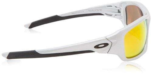 Oakley Valve Polarized Iridium Rectangular Sunglasses,Silver,60 mm
