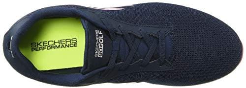 Skechers Women's Max Golf Shoe, Navy/Pink Textile, 9 M US