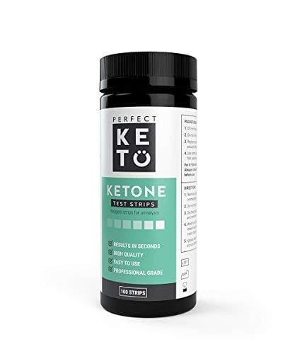 Perfect Keto Ketone Testing Strips: Test Ketosis Levels on Low Carb Ketogenic Diet, 100 Urinalysis Tester Strips Best for Accurate Meter Measurement of Urine Ketones Tests: by Perfect Keto